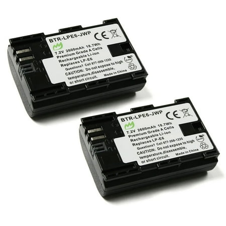 Replacement for Canon Edelkrone JibONE Battery (2-Pack 2600mAh)