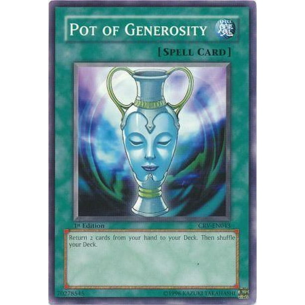 Yugioh Cybernetic Revolution Pot Of Generosity Crv En043 Walmart Com