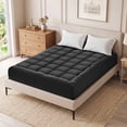 thumbnail image 4 of Vccoem Cooling Mattress Topper Queen Black, Extra Thick Quilted Mattress Pad, Deep Pocket Fit, Breathable Plush Bed Topper, Hypoallergenic, 4 of 13