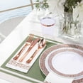 thumbnail image 6 of 175 Piece Rose Gold Dinnerware Set 25 Guest-50 Rose Gold Lace Plastic Plates-25 Plastic Silverware-25 Plastic Cups-25 Linen Feel Paper Napkins, FOCUSLINE Disposable Dinnerware Set, 6 of 8