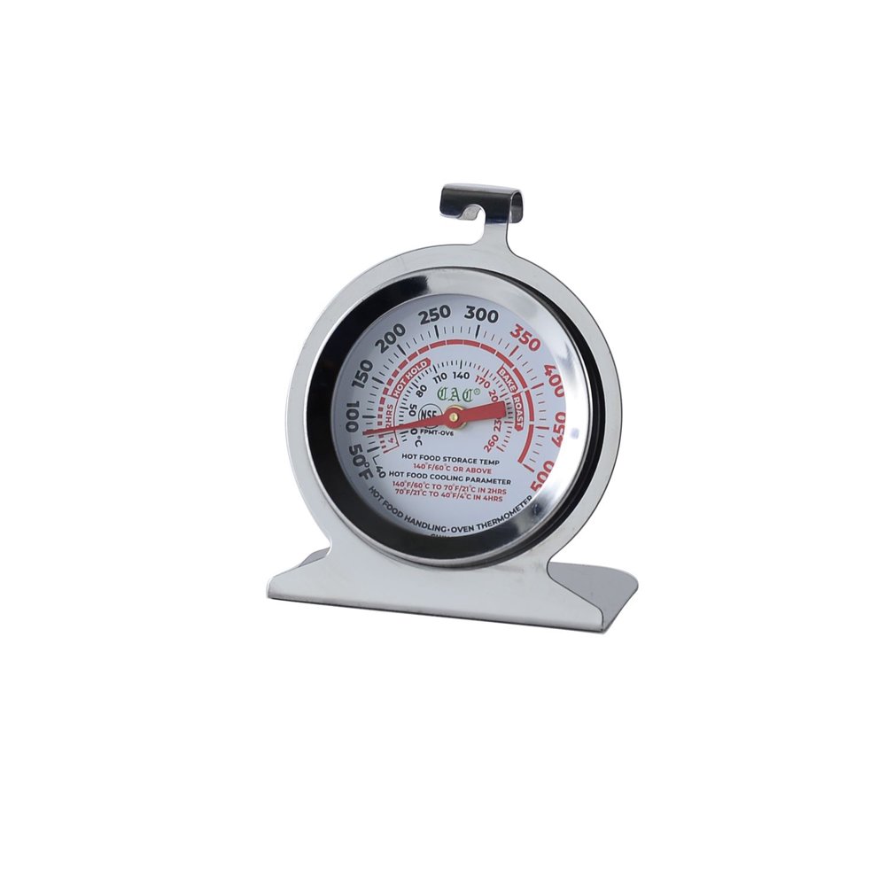Thermometer Oven 40500F/10260C 2"Dia , Stainless Steel, Silver