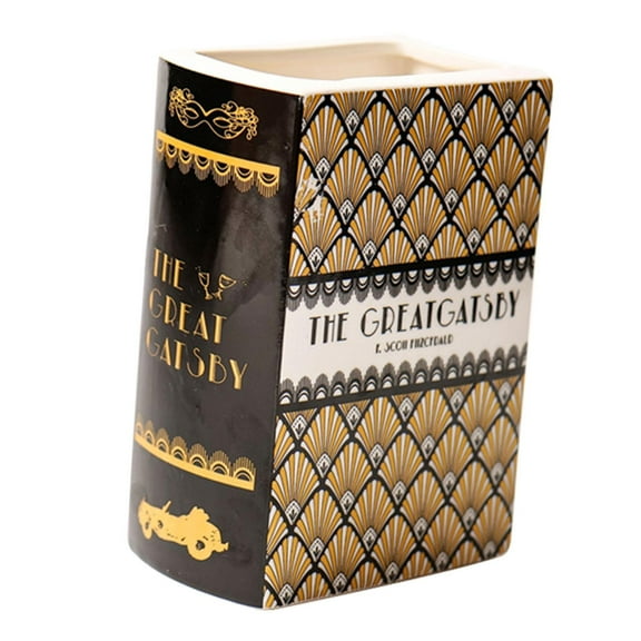 FashionCha Decorative Book Shape Vase Ceramic Vase Modern Gift Small Book Shape Flower Vase Style B