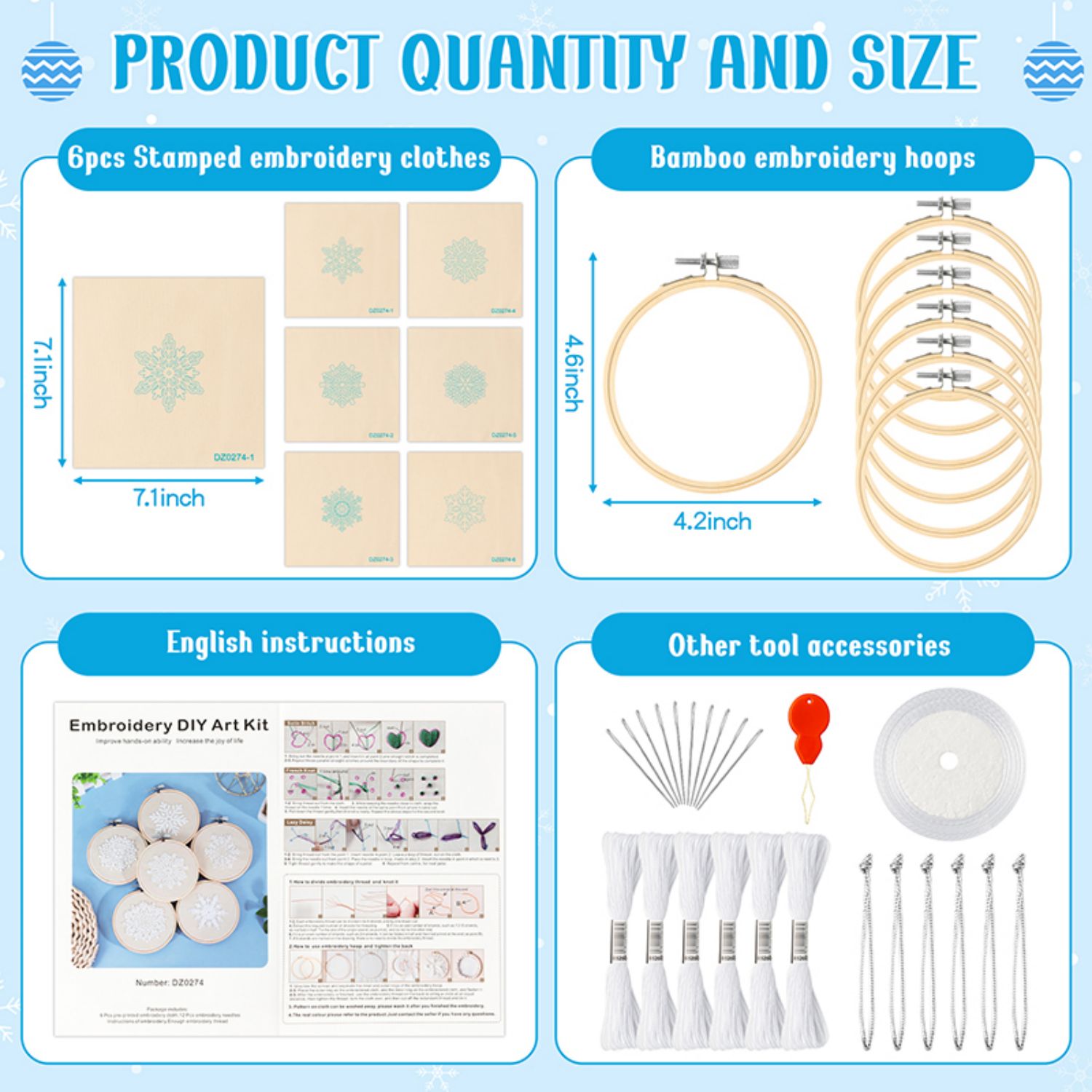Laffact Making Your Own White Snowflakes Pettern Manual Kit for Beginners，