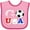 Pink and Fuchsia, variant on Inktastic Go, USA- Soccer, Football Boys or Girls Baby Bib