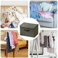 thumbnail image 6 of Fabric Storage with Lid Foldable Home Textile Organizer for Wardrobe Clothes Practical Space Saving Storage Solution Large Capacity, 6 of 8