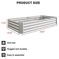 thumbnail image 4 of Raised Rectangle Garden Beds Outdoor, Galvanized Metal Planter Box for Plants, Vegetables, and Flowers, 4 of 8