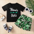 thumbnail image 4 of Toddler Boy Clothes Summer Beach Short Sleeve Letter T Shirts Tops Camouflage Shorts Set Clothing Sets,2-Piece,Size 2 Years-3 Years, 4 of 8