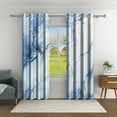 thumbnail image 2 of Aofoto Blue Marble Curtains for Living Room, Light Blocking Window Curtain/Drapes,2 Panels,52x84inches, 2 of 5