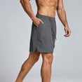thumbnail image 5 of Cargo Short Pants for Men Plus Size Summer Lightweight Elastic Waist Solid Color Gym Shorts Athletic Outdoor Sport Workout Shorts with Pockets, 5 of 7