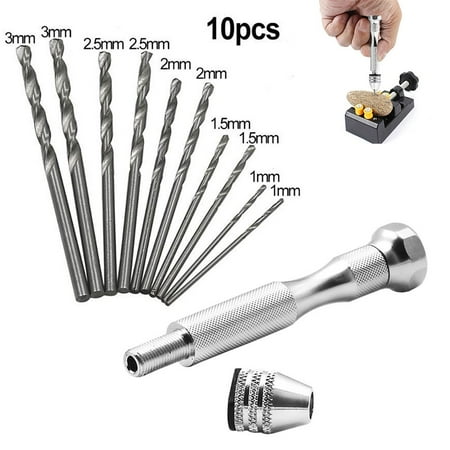 

Mini Tiny Micro HSS Spiral Hand Push Drill Chuck drill 0.3-3.2mm Pin Vise Bit