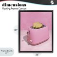 thumbnail image 4 of Stupell Industries Eclectic Golden Toaster over Pink Black Floating Frame Canvas Art, 25 x 31, by LISH Creative, 4 of 8