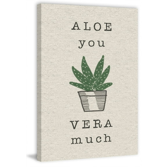 MARMONT HILL - Handmade Aloe You Very Much Print on Wrapped Canvas 24 x 36