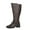 Brown, variant on Hawkwell Women's Wide Calf Double Zipper Knee High Riding Boots,US 6,Black