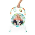 thumbnail image 6 of Bright Starts Rainforest Vibes Vibrating Baby Bouncer with Toy Bar, Green, Ages 0-6 Months, 6 of 17
