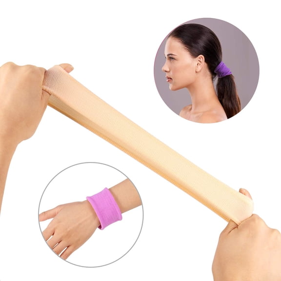 Large Cotton Stretch Hair Ties Bands Rope Ponytail Holders Headband for Thick Heavy or Curly Hair, Multicolor