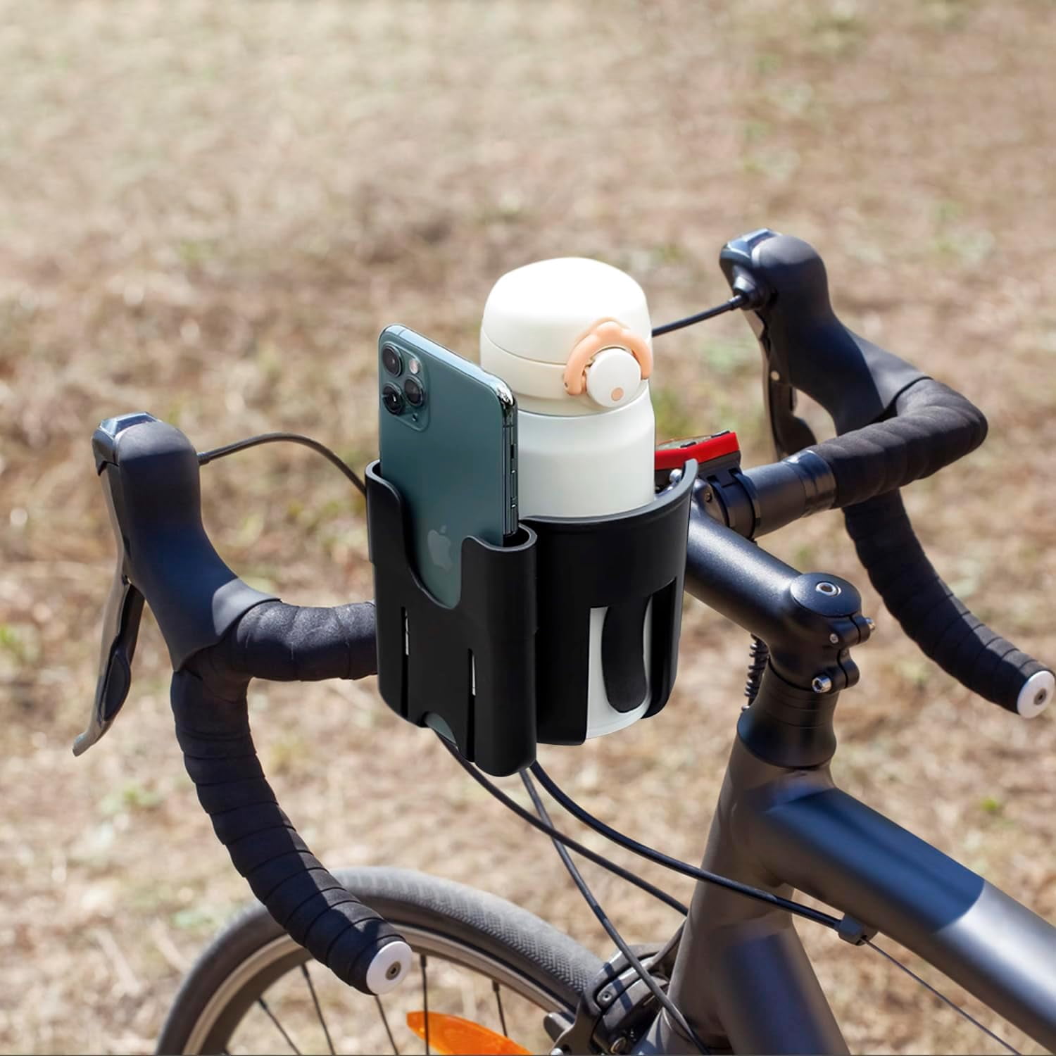 Bike Water Bottle Holder, Bicycle Accessories, Drink Cage No Screws, Cup Holder for Scooter, Motorcycle, Walker, Wheelchair, Stroller Handlebar