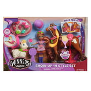 Just Play Winner's Stable Show Up ‘N Style 20-Piece Small Doll and Horse Set, Kids Toys for Ages 3 up