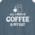 thumbnail image 3 of Instant Message - All I Need Coffee Cat - Women's Racerback Tank Top, 3 of 6