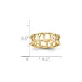 thumbnail image 2 of Solid 10k Yellow Gold Casted Polish Name Ring Band Size 8.5, 2 of 3