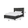 thumbnail image 2 of Pim Solid Wood Plank Panel Platform Queen Bed with Storage Brushed Gray, 2 of 5