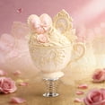 thumbnail image 1 of Romantic Acrylic Tea Cup Rocking Ornament with Roses - Perfect Gift for Lovers, Anniversaries & Valentine's Day, 1 of 6