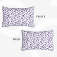thumbnail image 2 of Pofeuu Lavender Flowers Print Polyester Microfiber Plush Pillowcases, Super Soft and Cozy Pillow Case Covers with Envelop Closure（Pillow core not included）-20"x30", 2 of 6
