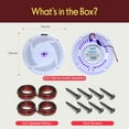thumbnail image 2 of Pyle Marine Speakers - 4 Inch 2 Way Waterproof and Weather Resistant Outdoor Audio Stereo Sound System with LED Lights, 100 Watt Power and Low Profile, 2 of 7