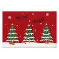thumbnail image 2 of Placemats Set Of 6 Linen Non Slip Table Mats Merry Christmas Tree Snowflake Dinner Mats for Outdoor Tables Desk Kitchen, 2 of 2