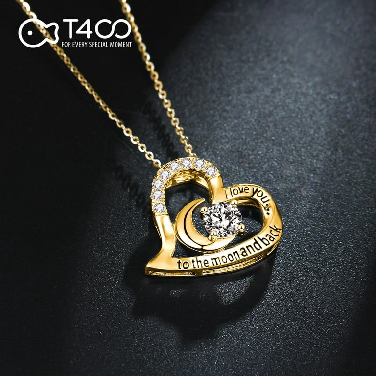 totwoo Memory Digital Locket Necklace (18K Gold Plated Silver & Mother