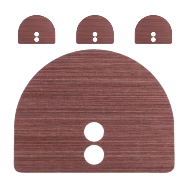 CRAFTHROU 4Pcs Zinc Alloy Door Lock Cover Plates Brown Fingerprint Lock Reinforcement for Interior Doors