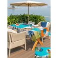 thumbnail image 5 of Outdoor Tablecloth with Umbrella Hole for Patio/Picnic/Party/Camping, Summer Pool Waterproof Table Cloth Rectangle Table Cover Washable, Tropical Botanical Swimming Ring (52"x 70"), 5 of 9