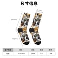 thumbnail image 3 of Honeii Cute Dog Print Adult Socks,Crew Socks,Casual Calf Socks,Daily Wear Socks for Men & Women, Perfect for Sports, Casual and Everyday Use, 3 of 6