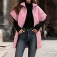 thumbnail image 4 of Edvintorg Vest for Women Plus Size Stand Collar Puffer Waistcoat Solid Color Zip up Long Quilted Outerwear with Pocket Womens Fashion Pink S-3XL, 4 of 7