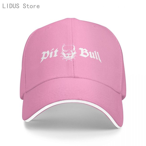 Fashion Summer Men Dad Hat PITBULL American Pit Bull Dog Baseball Cap Leisure Unisex Adjustable Trucker HatOne Size Gao Jinjia LED