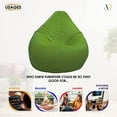 thumbnail image 4 of Ample Decor Leatherette Bean Bag Cover (No Filling), Ideal for Children and Teenagers - Green, 4 of 6