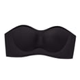 thumbnail image 3 of Bralette sin tirantes para mujer Push Up Lencería sin costuras invisible antideslizante Fernando negro, 3 of 8