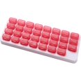 thumbnail image 1 of Organizador mensual de pastillas con 31 compartimentos, organizador de pastillas para el día, contenedor para medicinas y vitaminas (rojo), 1 of 5
