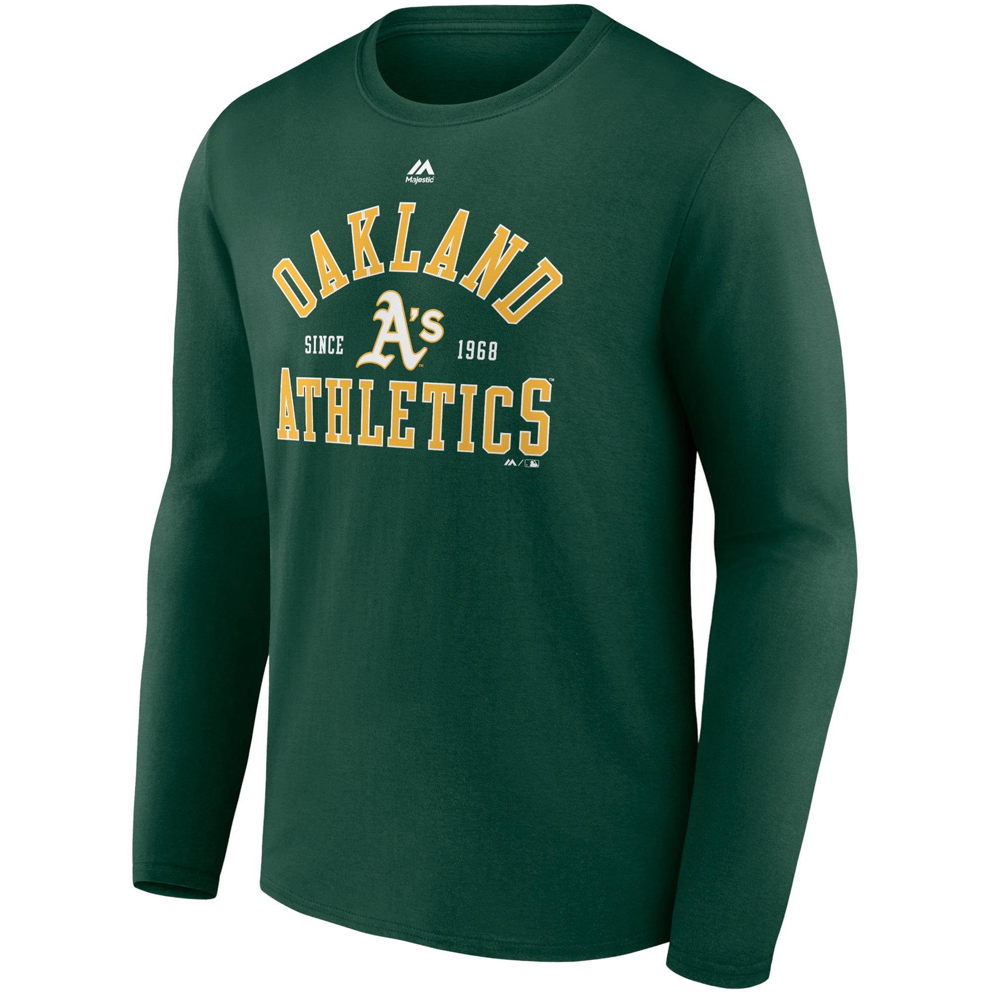 Men's Majestic Green Oakland Athletics High Praise Long Sleeve T-Shirt