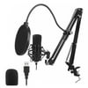 Docooler USB Microphone Kit 192KHZ 24BIT Professional Podcast Condenser Mic for PC Karaoke Studio Recording Mic Kit with Sound Card