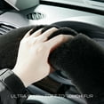 thumbnail image 5 of Auto Drive 1Piece Car Steering Wheel Cover Cozy Soft Faux Fur Polyester - Universal Fit, Black, 5 of 8