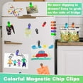 thumbnail image 5 of 12 Pack Magnetic Chip Clips Bag Clips Food Bag Clips for Food Packages, Kitchen Clips with Magnet for Refrigerator, Plastic Assorted Colors Bag Clips for Food Storage, Chips Bag and Snack Bag, 5 of 7