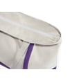 thumbnail image 6 of Extra Large Zippered Canvas Tote Bag, 22 Inch, Organic Cotton - Purple, 6 of 7