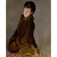 thumbnail image 2 of Édouard Manet 12x14 Black Ornate Wood Framed Double Matted Museum Art Print Titled: Portrait of Isabelle Lemonnier with a Muff (About 1879-80), 2 of 5
