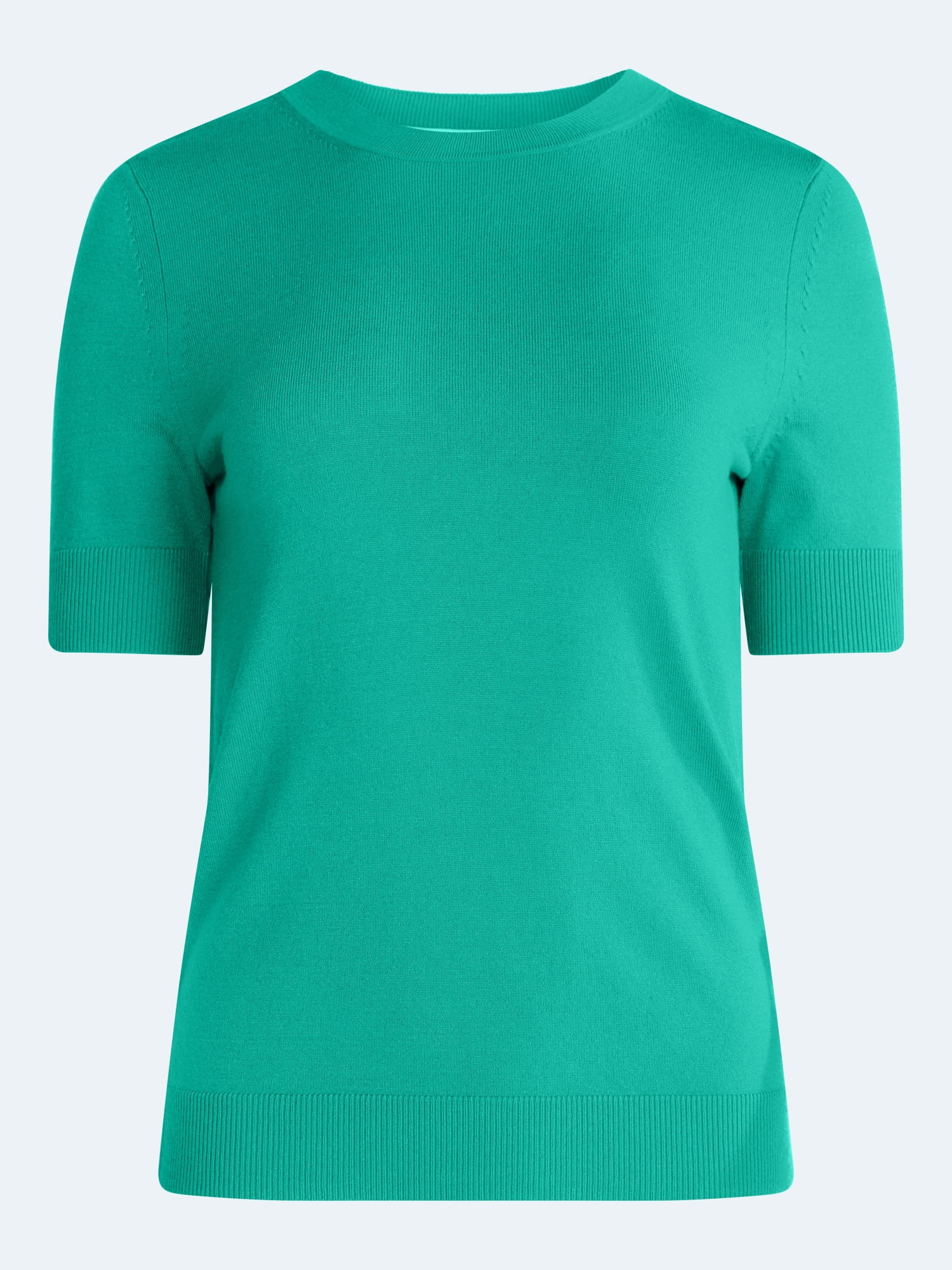 Free Assembly Women's and Women's Plus Cozy Yarn Sweater Tee with Short Sleeves, Sizes XS-4X
