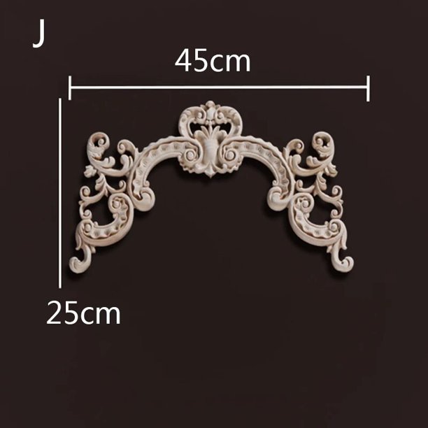 Apliques de madera de estilo europeo, calcomanías florales para pared, molduras antiguas, artículos de decoración del hogar