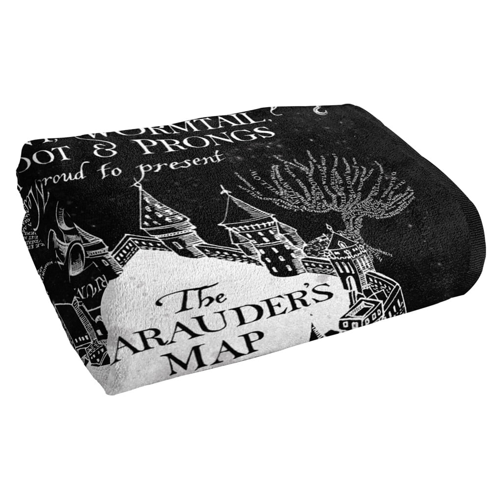 Harry Potter Black and White Map Officially Licensed Beach Towel 30' X 60'