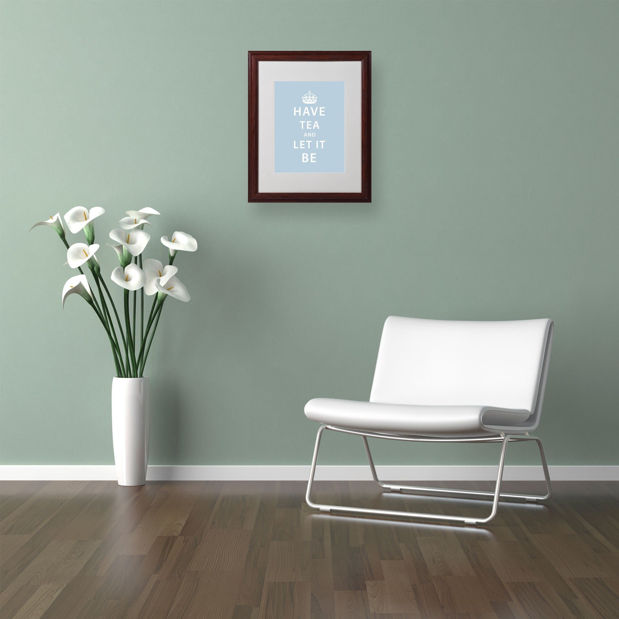 Trademark Fine Art "Have Tea" Canvas Art by Megan Romo, Wood Frame