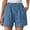 F112 Sky Blue, variant on Likimi Womens Shorts Casual Elastic High Waist Solid Color Sports Loose Fit Fashion Breathable Shorts With Pocket White Size L