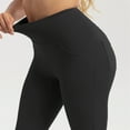 thumbnail image 7 of Olyvenn Women's Wide Leg Yoga Pants Bootcut Workout Flare Leggings Trendy High Waisted Fold Over 2025 Spring Outfits Black 8, 7 of 7