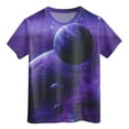 thumbnail image 4 of ZTKWD Boys Girls Kids Shirts Tops Short Sleeve Starry Sky Galaxy Print 6-16 Years, 4 of 4